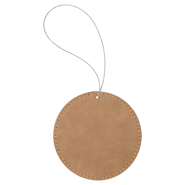 Light Brown Blank Leatherette Ornament